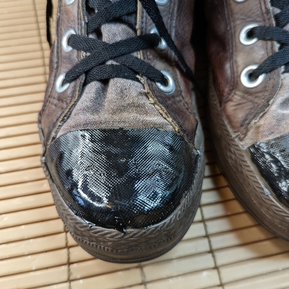 Converse Brown and Black High-Top Sneakers - Picture 4 of 10